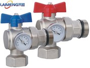 Angle Type Brass Ball Valve with Thermometer